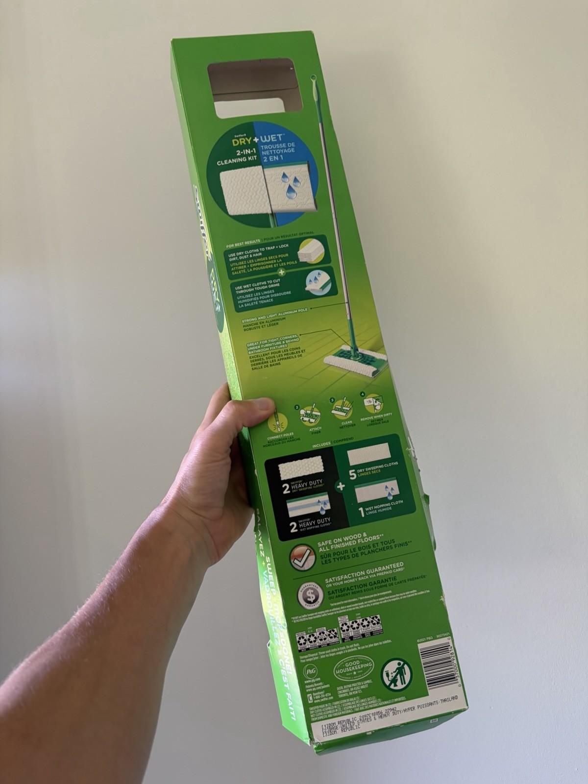 Swiffer 92814 Sweeper Dry + Wet Green Cordless Standard Hard Floor Deep Cleaner