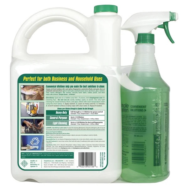 New Simple Green All-Purpose Cleaner (140 oz. Refill + 32 oz. Trigger Spray)