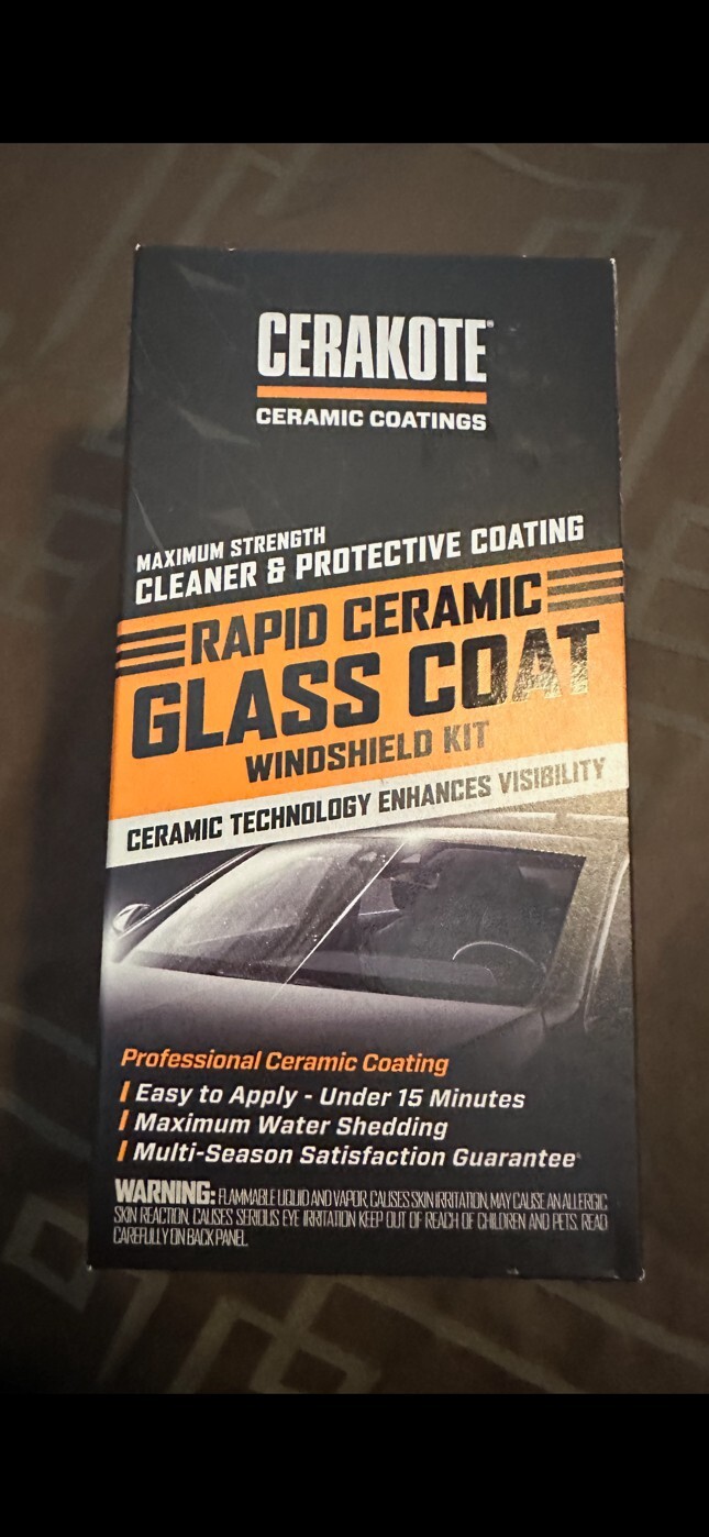 CERAKOTE® Rapid Ceramic Glass Coat Windshield Kit (8 Oz Bottle)– Max Strength