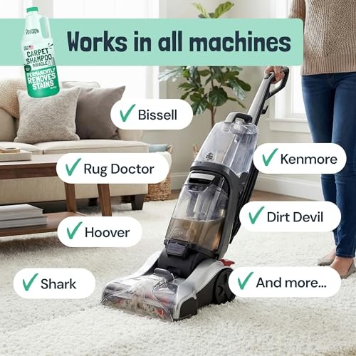 Heavy Duty Carpet Cleaner Solution for 32 Fl Oz (Pack of 1) Spring Mint Scent