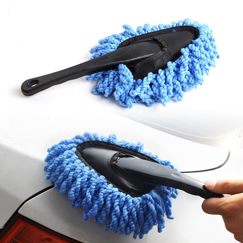 1Pc Car Dash Duster Brush Car Cleaning Home Kitchen C Super Soft Microfiber Blue