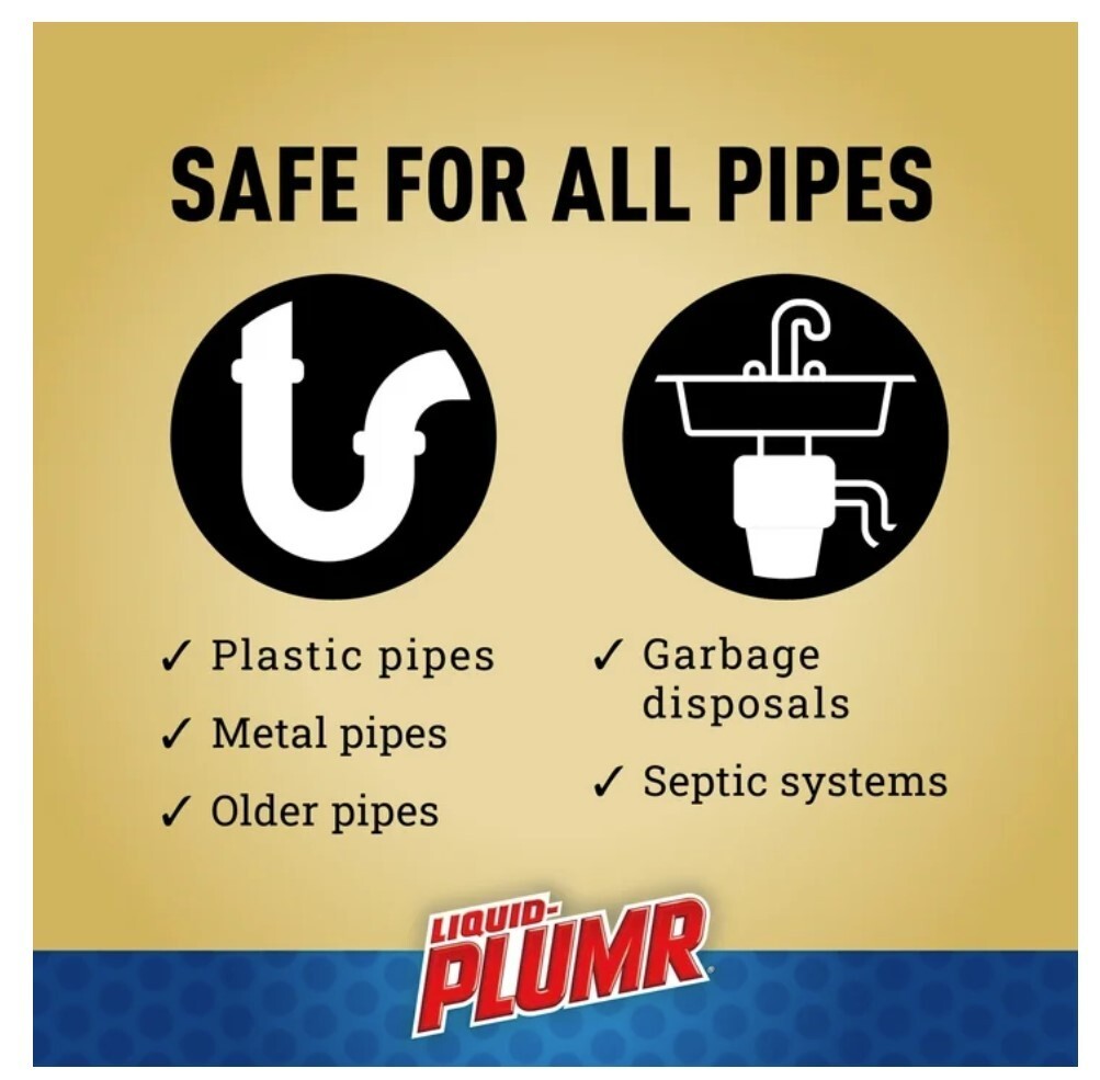 Liquid-Plumr Pro-Strength Clog Destroyer Gel with PipeGuard, 80 fl oz, 2 Pack
