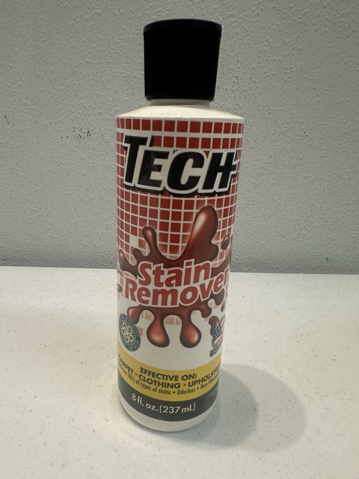 Tech No Scent STAIN REMOVER Liquid Multi Purpose Non-toxic Carpet Clothing 8 oz