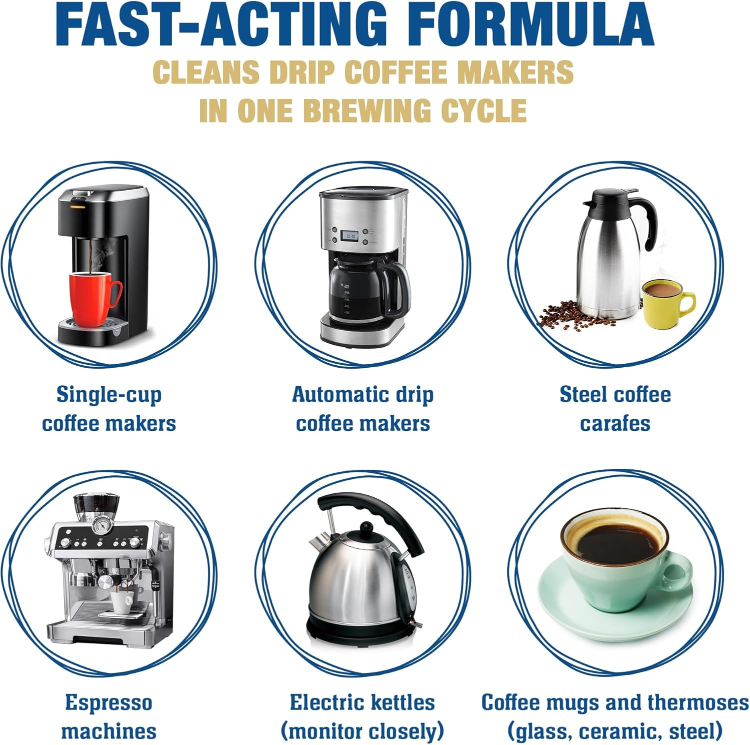 Coffee Maker Cleaner (2 X 12 Oz) Removes Stains & Oily Residue from Espresso Mac