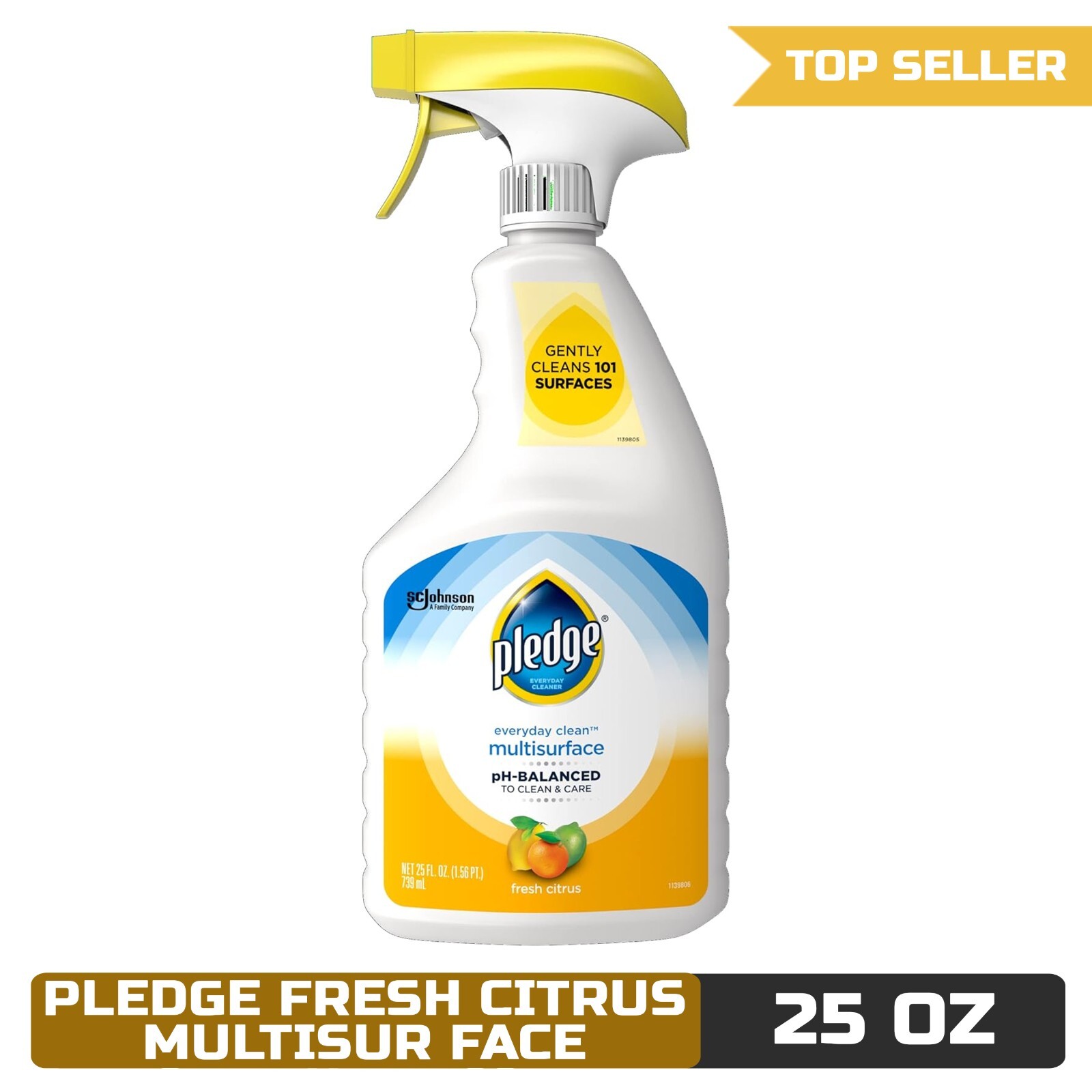 Pledge Fresh Citrus Multisurface Cleaner, 25 oz Spray