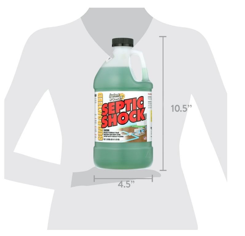 Instant Power Septic Shock, 67.6 fl oz (2 Liter), Super Charged for Clogged Sept