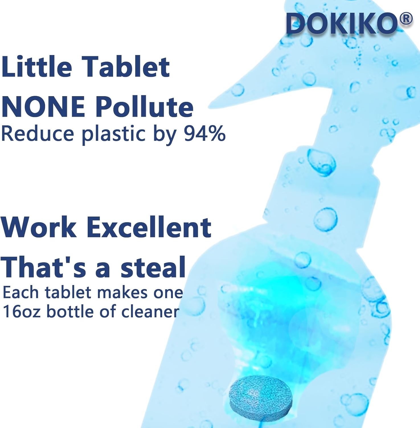 Versatile 100 PCS Glass Cleaner Tablets for Windows & Windshields – Non-Toxic