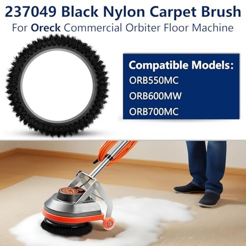 Black Nylon Carpet Brush Replacement for Oreck Orbiter Floor Machines 12