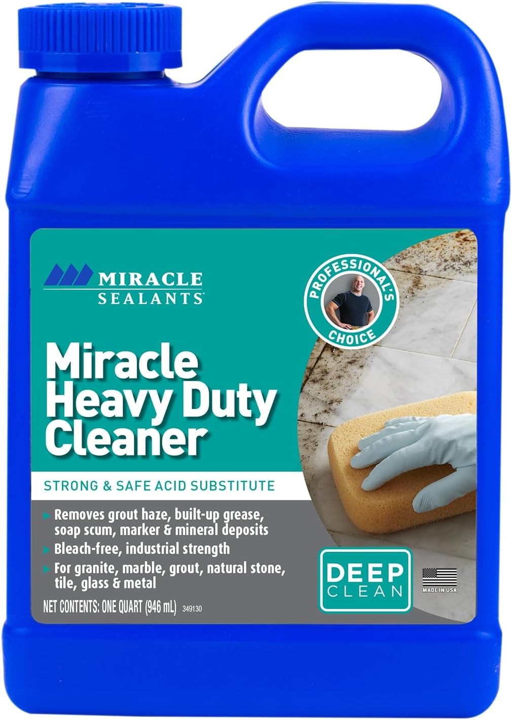 Miracle Heavy Duty Non-Acidic Cleaner Tile & Stone & Grout Haze Remover Quart