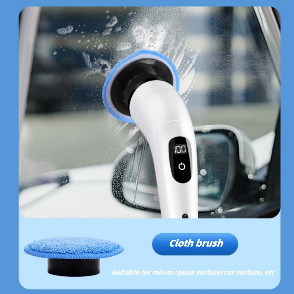 Electric Spin Scrubber – 8 Replaceable Brush Heads Shower Cleaner Brush 3 Speeds