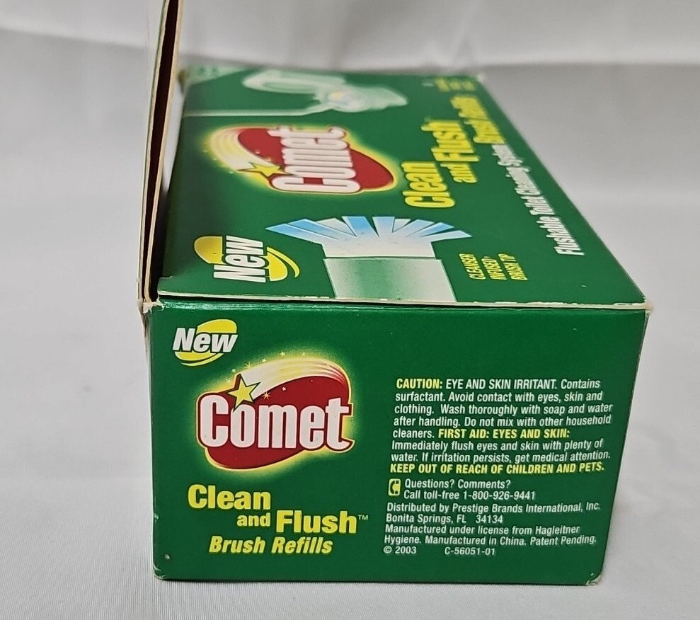 Vintage Comet Clean & Flush Flushable Toilet Cleaning System 8 Refills Open Box