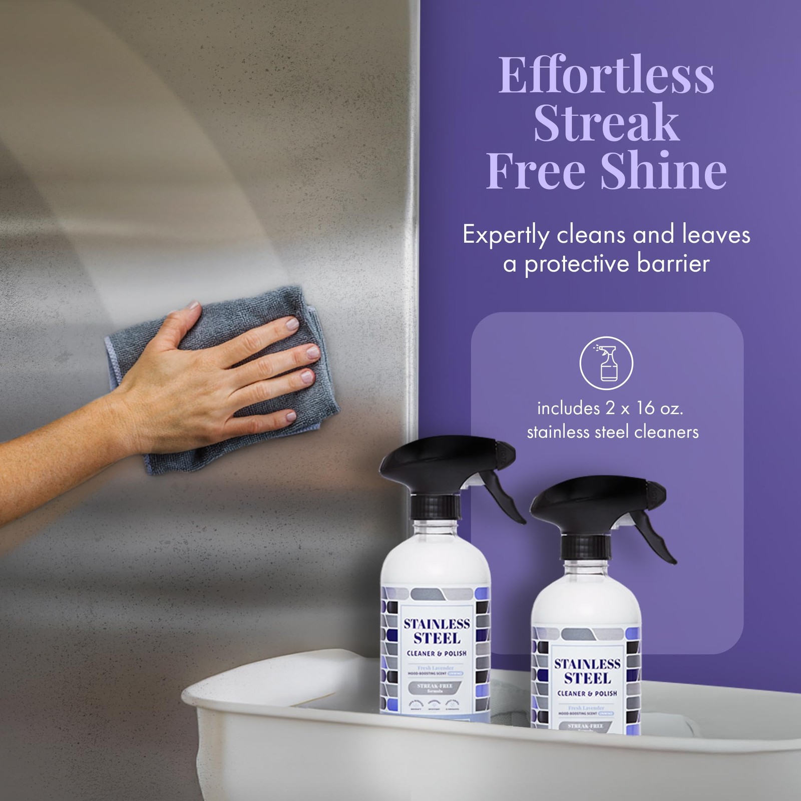 Therapy Stainless Steel Cleaner and Polish 100% USDA 16 Fl Oz (Pack of 2)