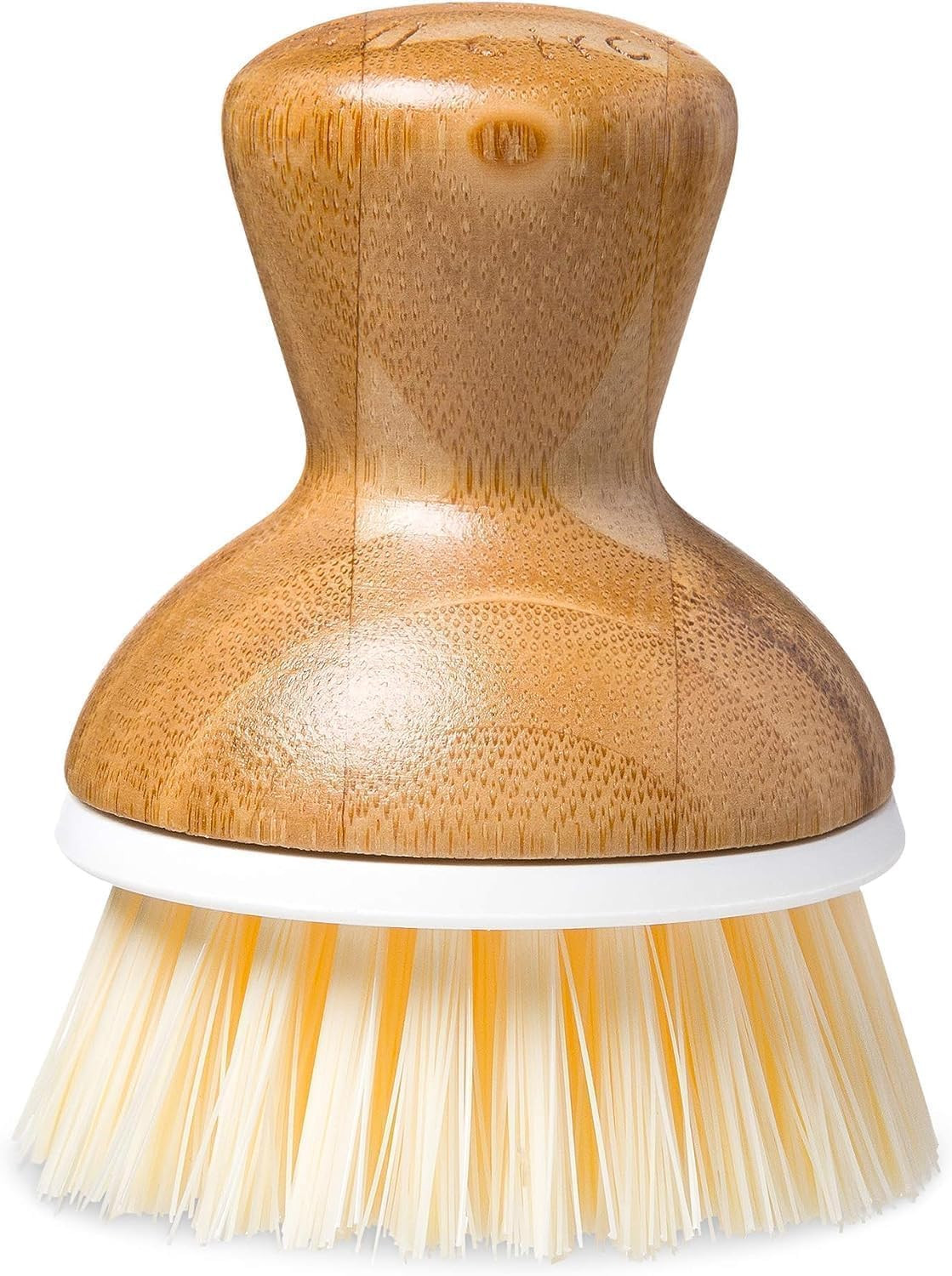 Bubble up Bamboo Dish Brush – Ergonomic Palm Scrubber with Handle for Kitchen Cl