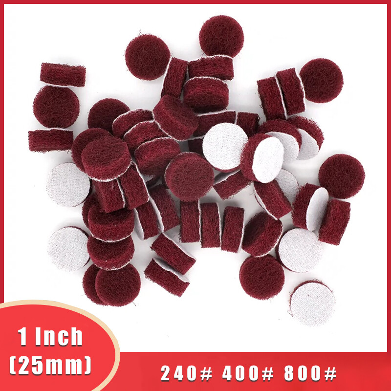 1 Inch 25mm Round Flocking Scouring Pad Cleaning Cloth Sanding Disc 240#-800#