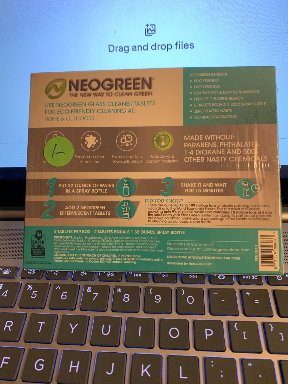 ~BUNDLE OF 3pks~ NEOGREEN HEAVY DUTY GLASS CLEANER TABLETS