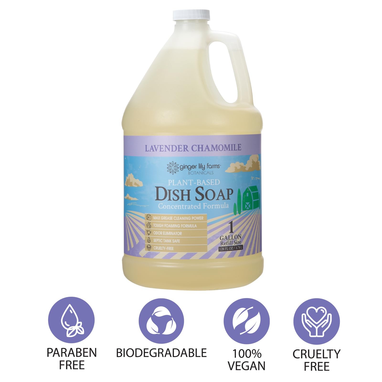 Ginger Lily Farms Lavender Chamomile Dish Soap 1 Gallon Refill