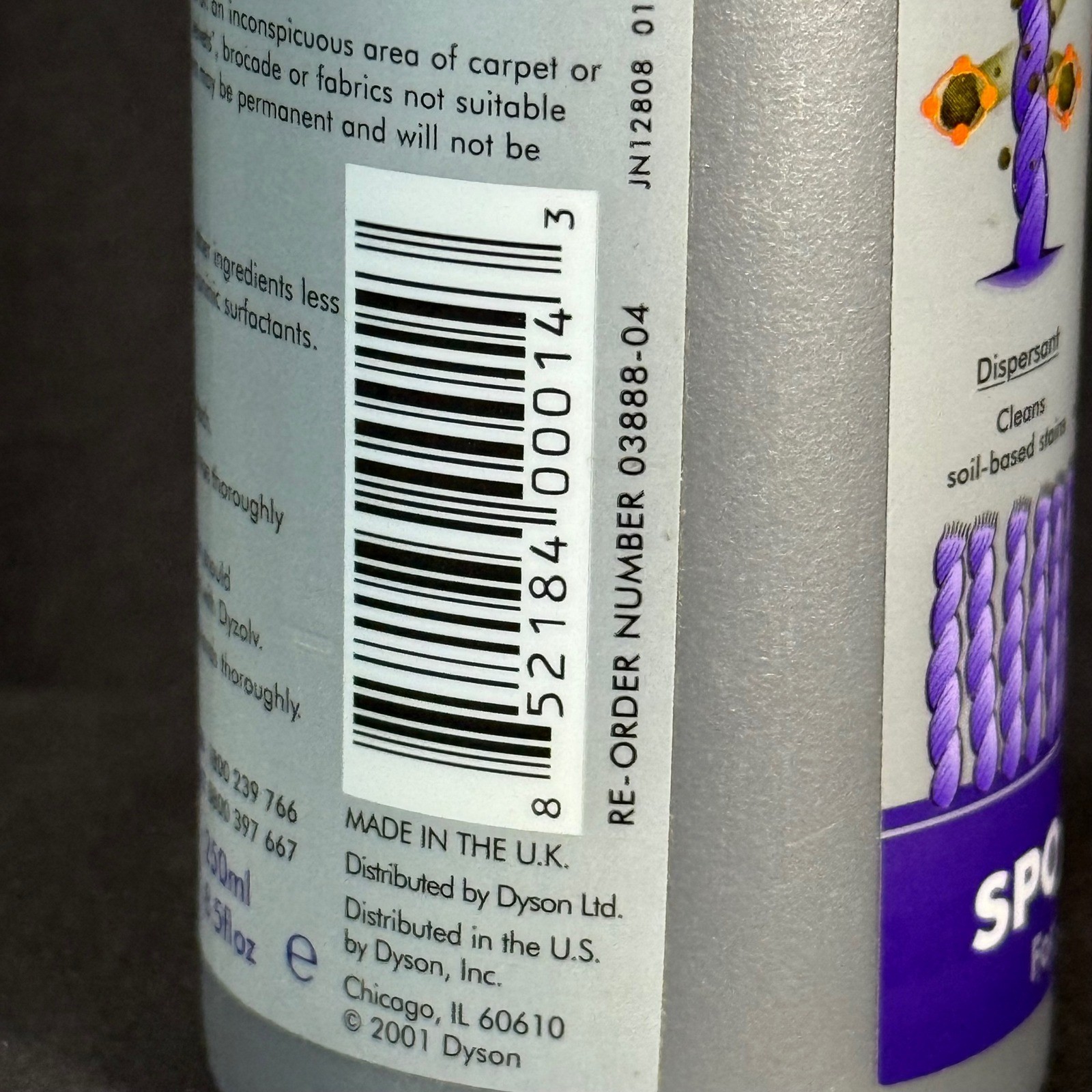 Dyson DyZolv Spot Cleaner for Carpets and Rugs 250ml 8.5oz