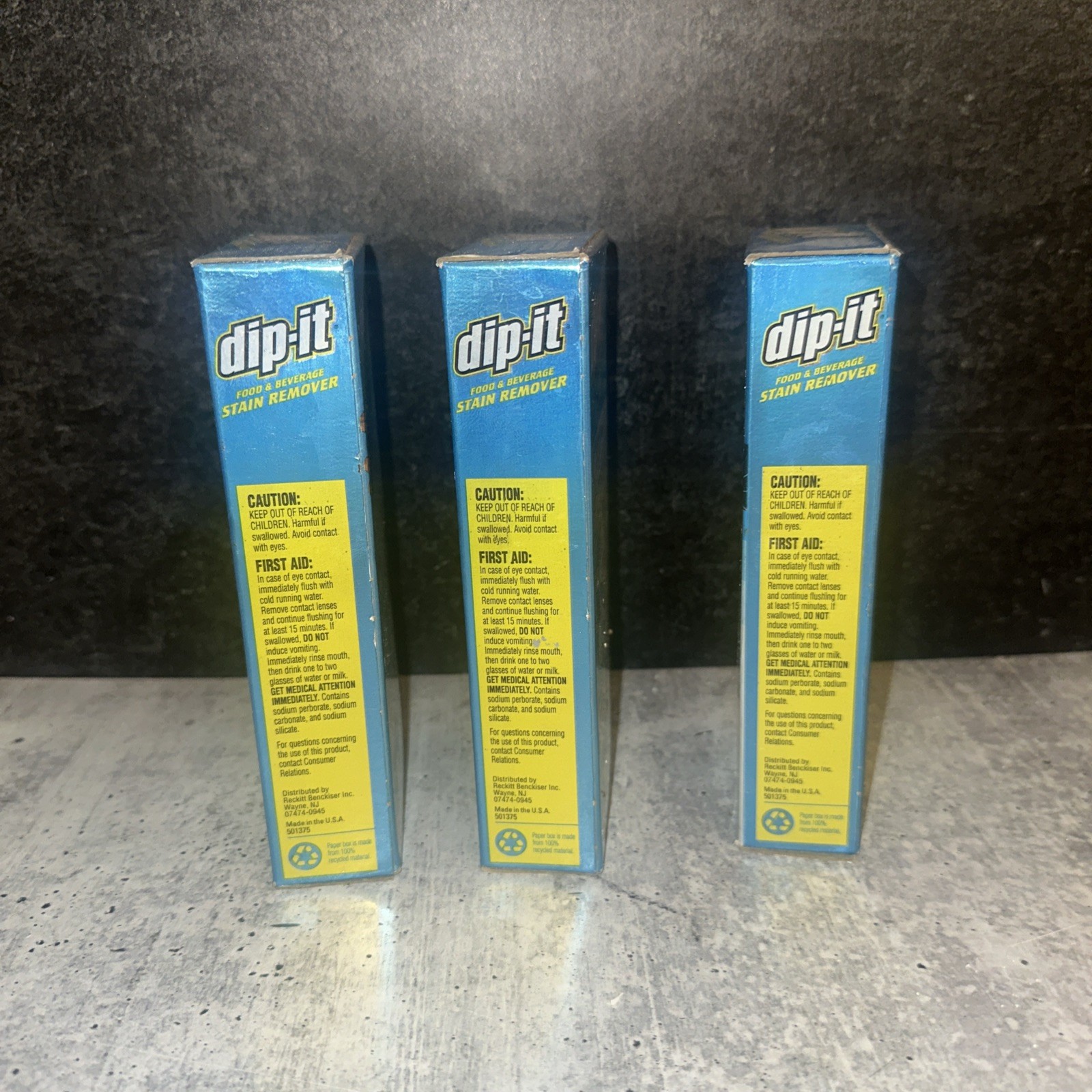 3 Lot dip-it Food & Beverage Stain Remover Powder – 5 fl oz Dip It Read!