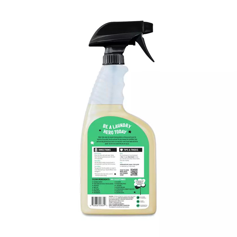 Molly’s Suds Stain Spray, Fragrance Free 16 oz (Pack of 2)