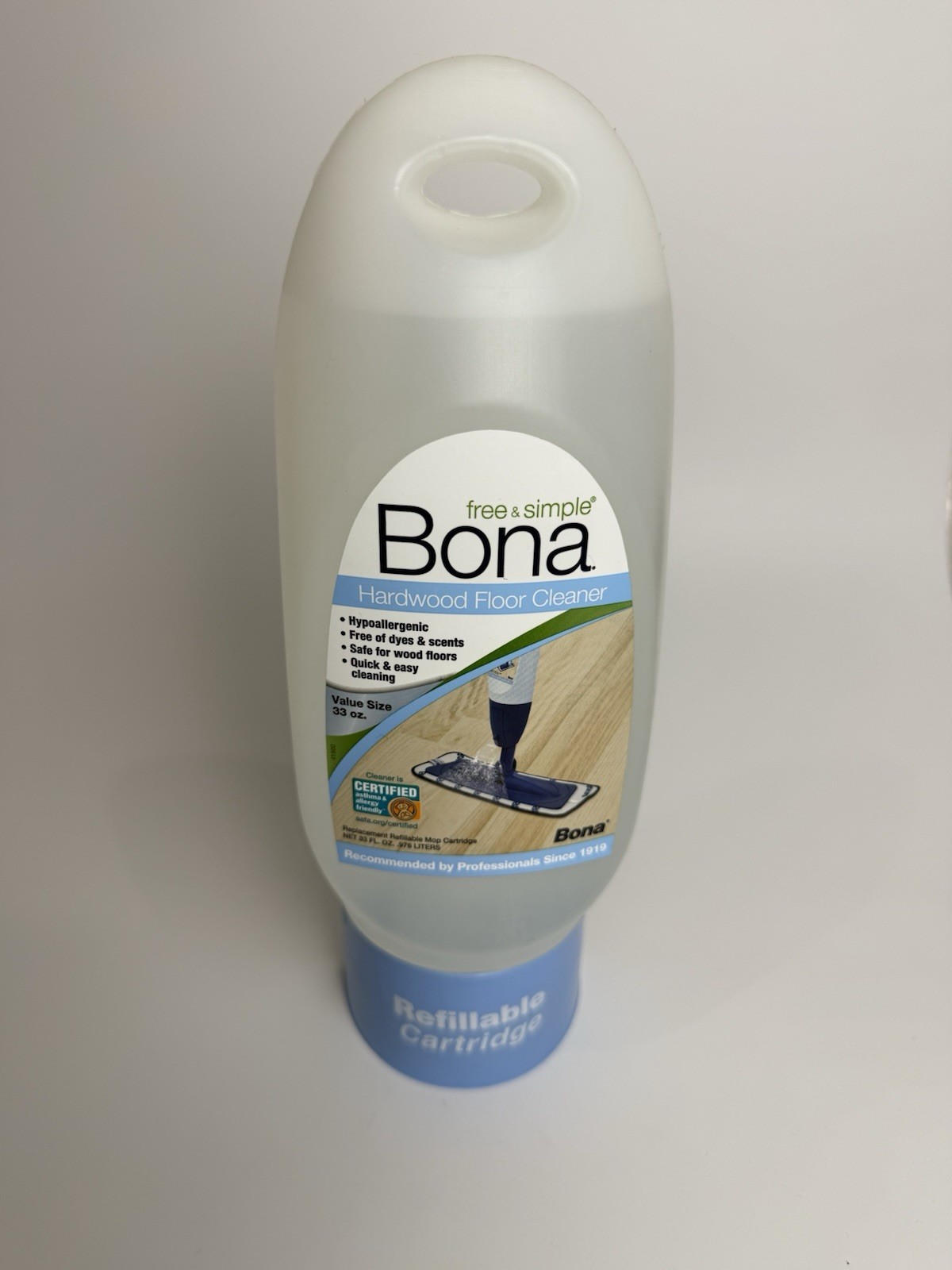 Bona Free & Simple Hardwood Floor Refillable Cleaner Cartridge, 33 oz