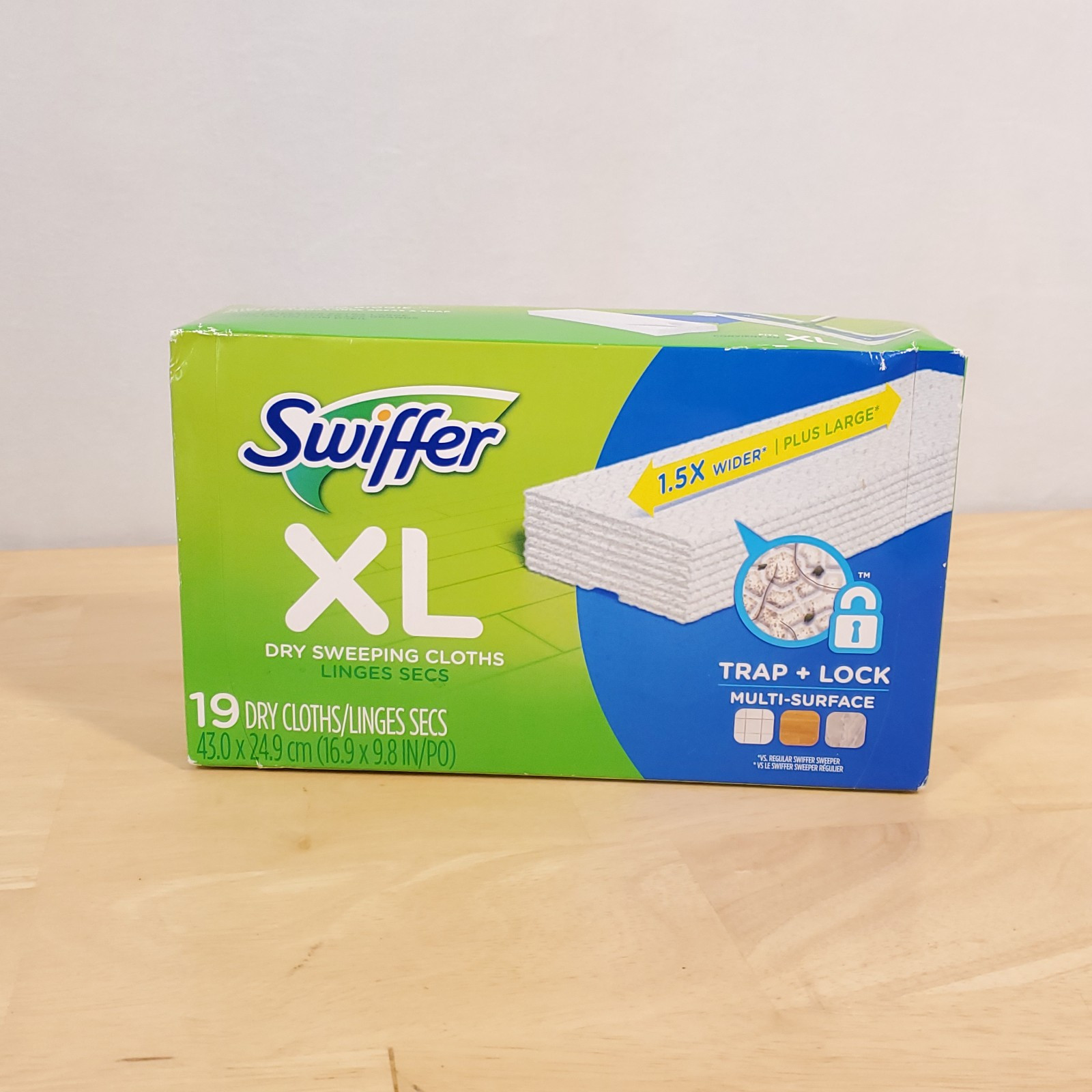 Swiffer XL Dry Sweeping Cloths 19 COUNT Multi-Surface 1.5X Wider New in Box