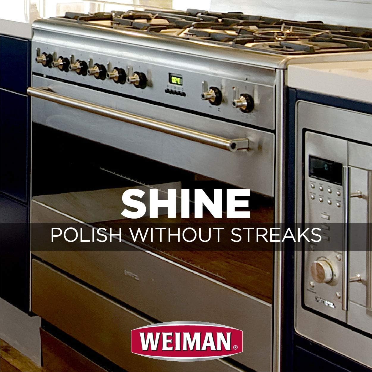 Weiman Stainless Steel Cleaner and Polish – Streak-Free Shine for Refrigerators,