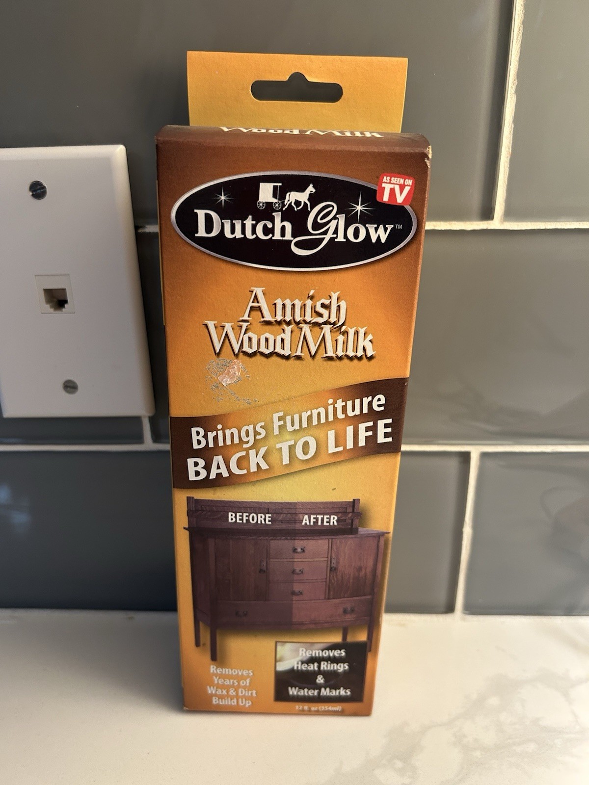 Dutch Glow Amish Wood Milk Furniture Polish – 12 fl oz Removes Stains Protects
