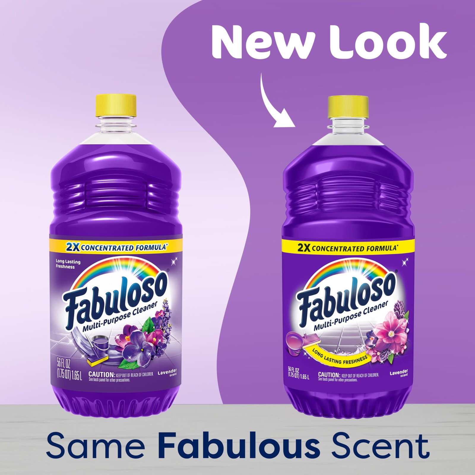 Fabuloso 2X Multi-Purpose Cleaner, No Rinse 56 Fl Oz (Pack of 6), Purple