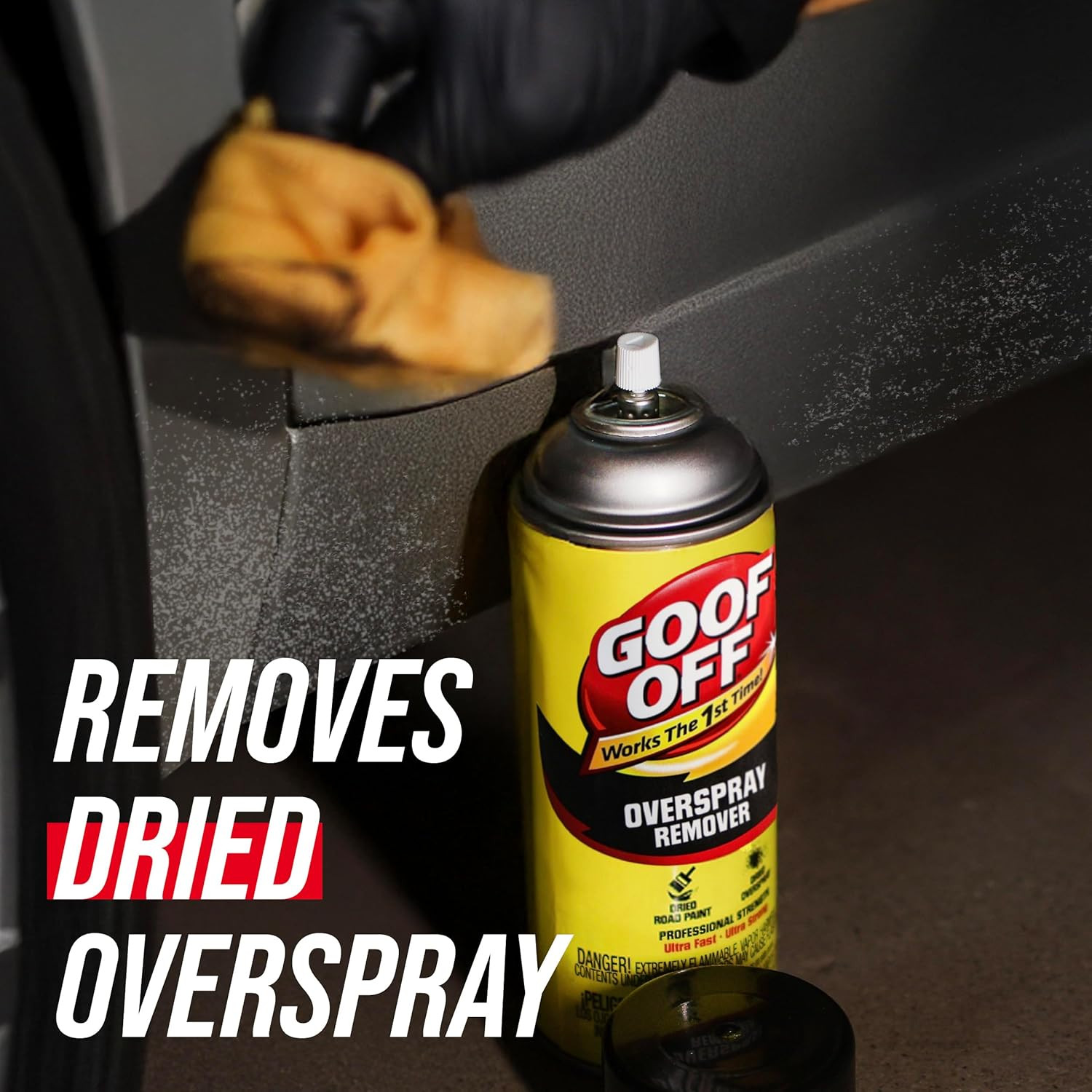 Goof-Off Pro Strength Overspray Remover, Automotive and Glass Paint Remover, Eff