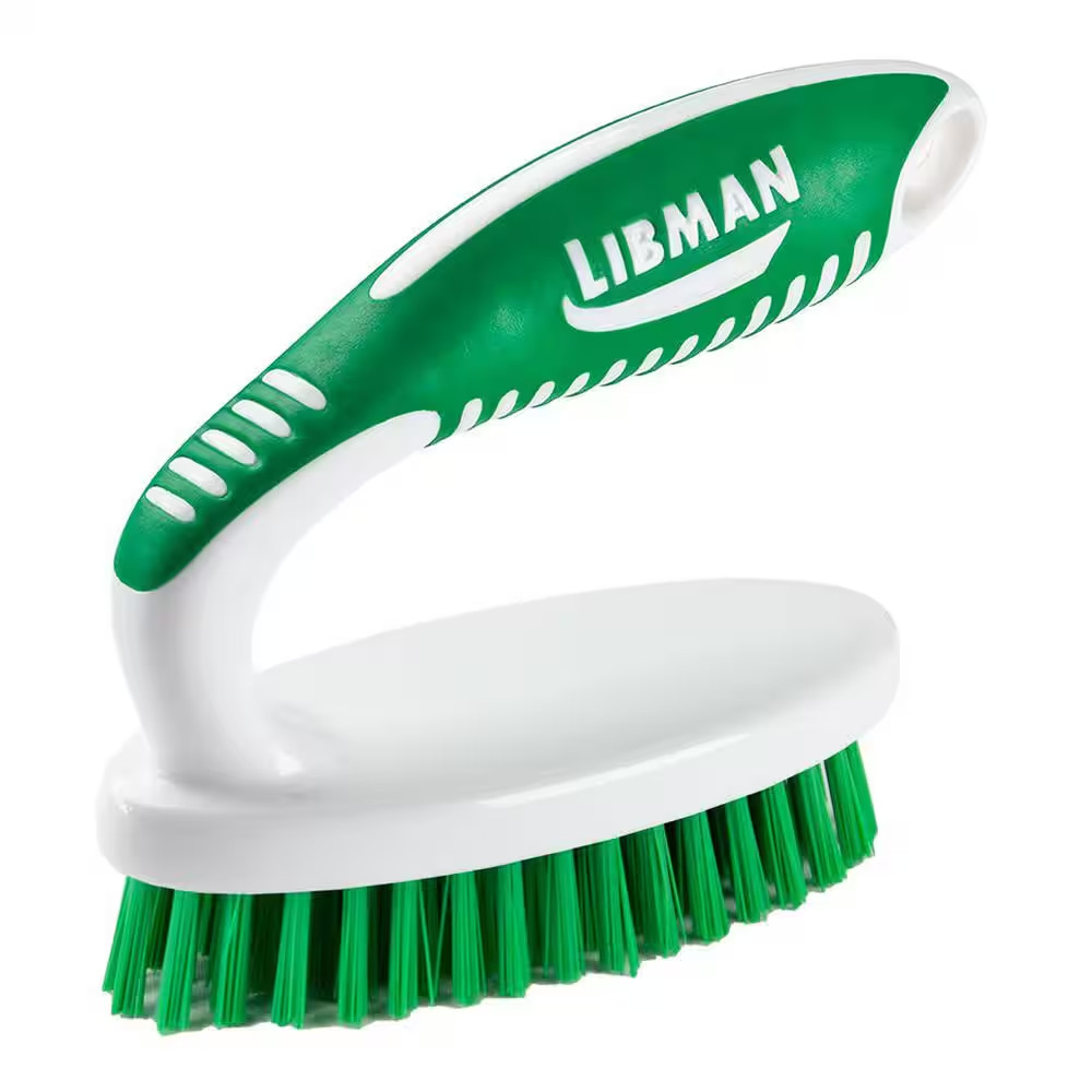 Small Space Scrub Brush with 32 oz Spray Bottle Heavy Duty Grout Corner Cleaner