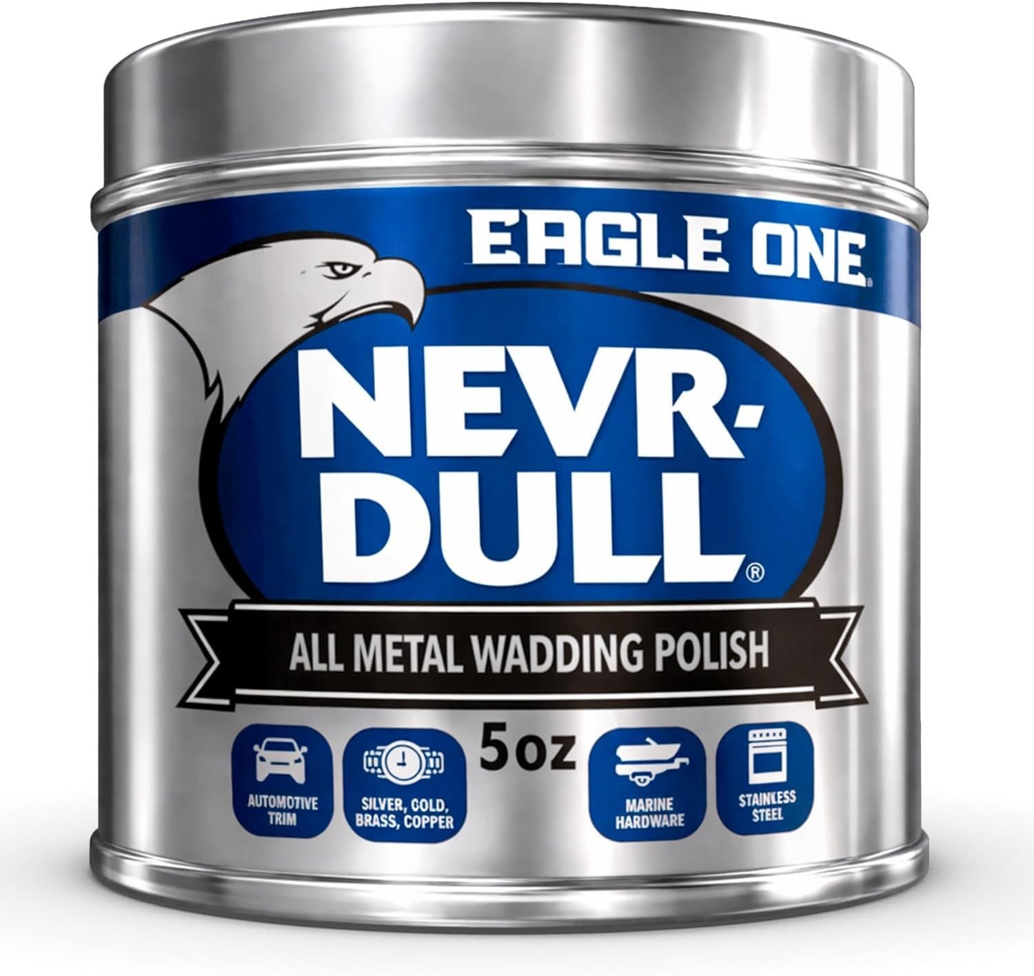 Nevr Dull All Metal Wadding Polish 5 oz – Effortless Shine for Every Surface