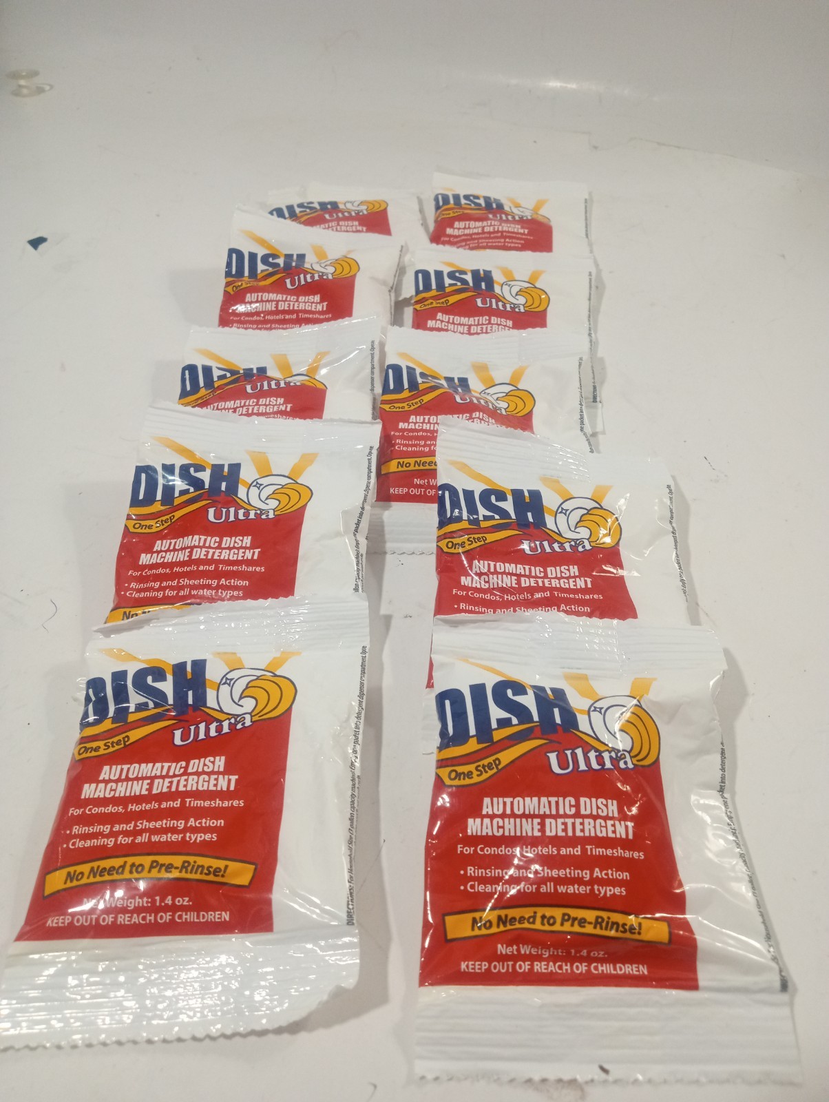 Dish Ultra Automatic Dish Machine Detergent (1.4 oz. Packet) Lot Of 10
