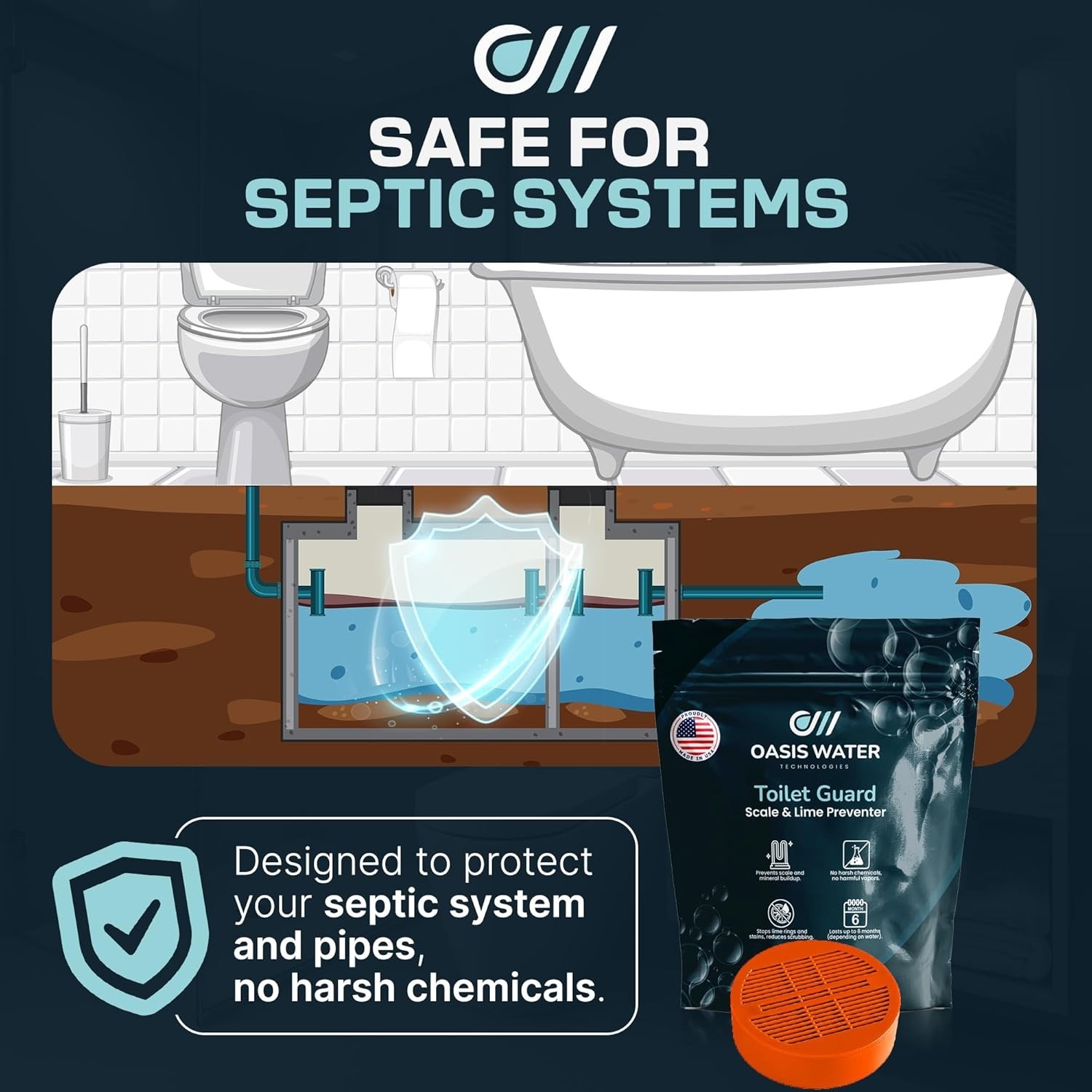 Hard Water Stain & Limescale Prevention Tablet