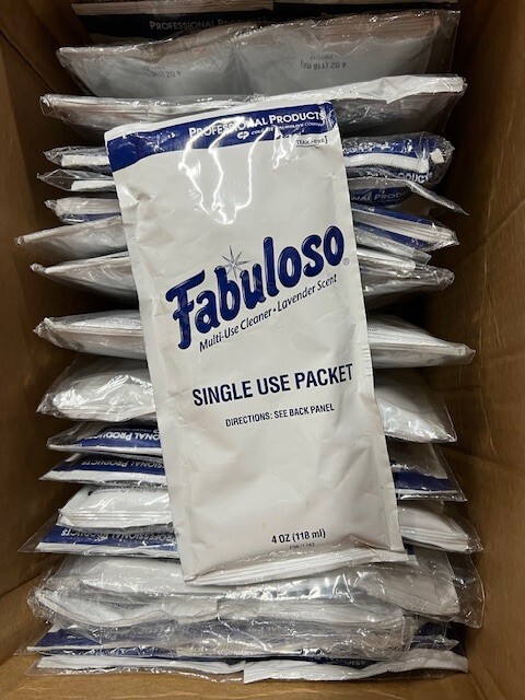 Fabuloso Lavender Scent Multi-Purpose Cleaner 37 Single Use Packet/box 4 oz each