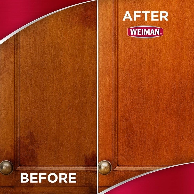 Wood Furniture Cleaner & Polish Almond Scent 2 Pack Microfiber Towel Included US