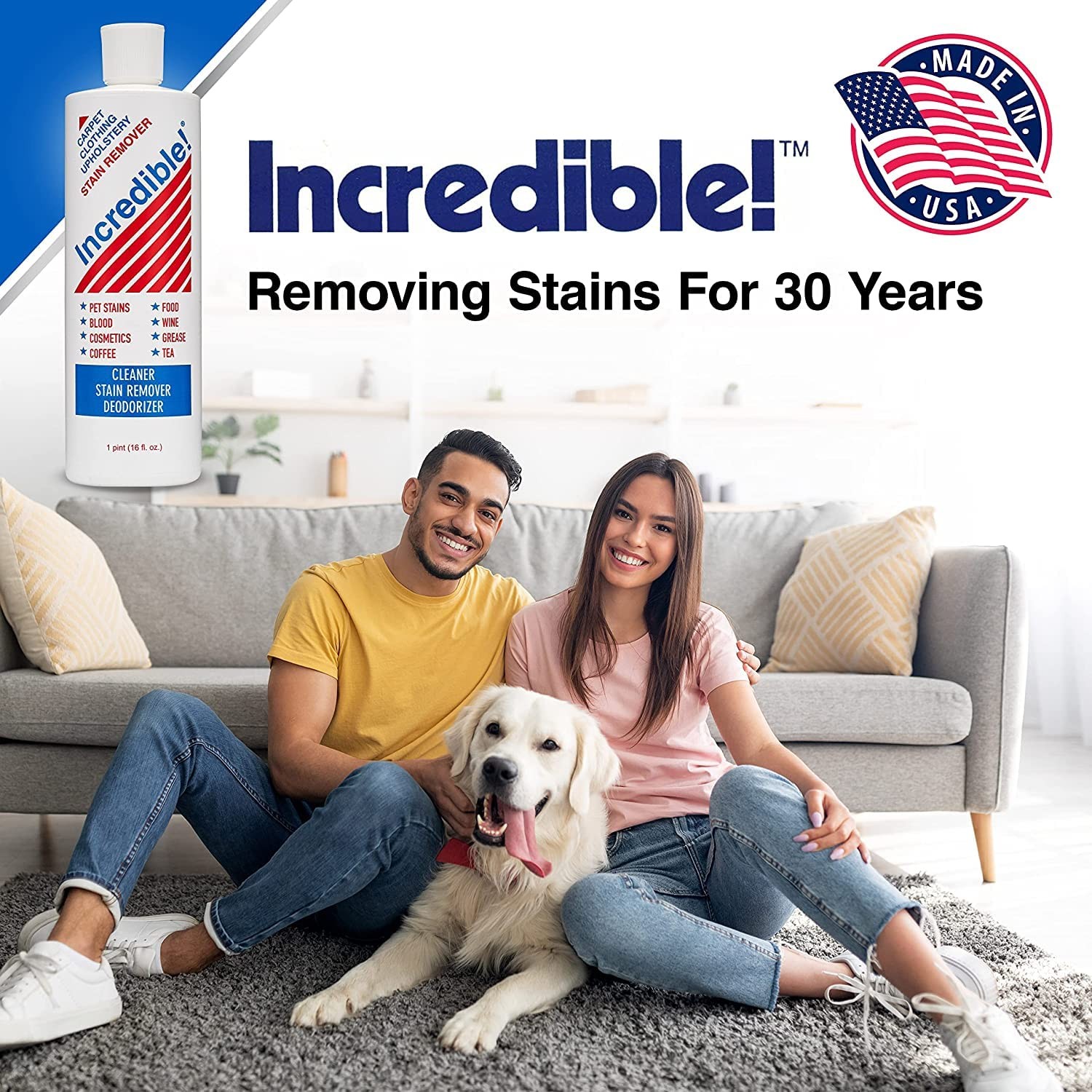 INCREDIBLE! Stain Remover – Instant Spot Remover For New and Old Stains – Blo…