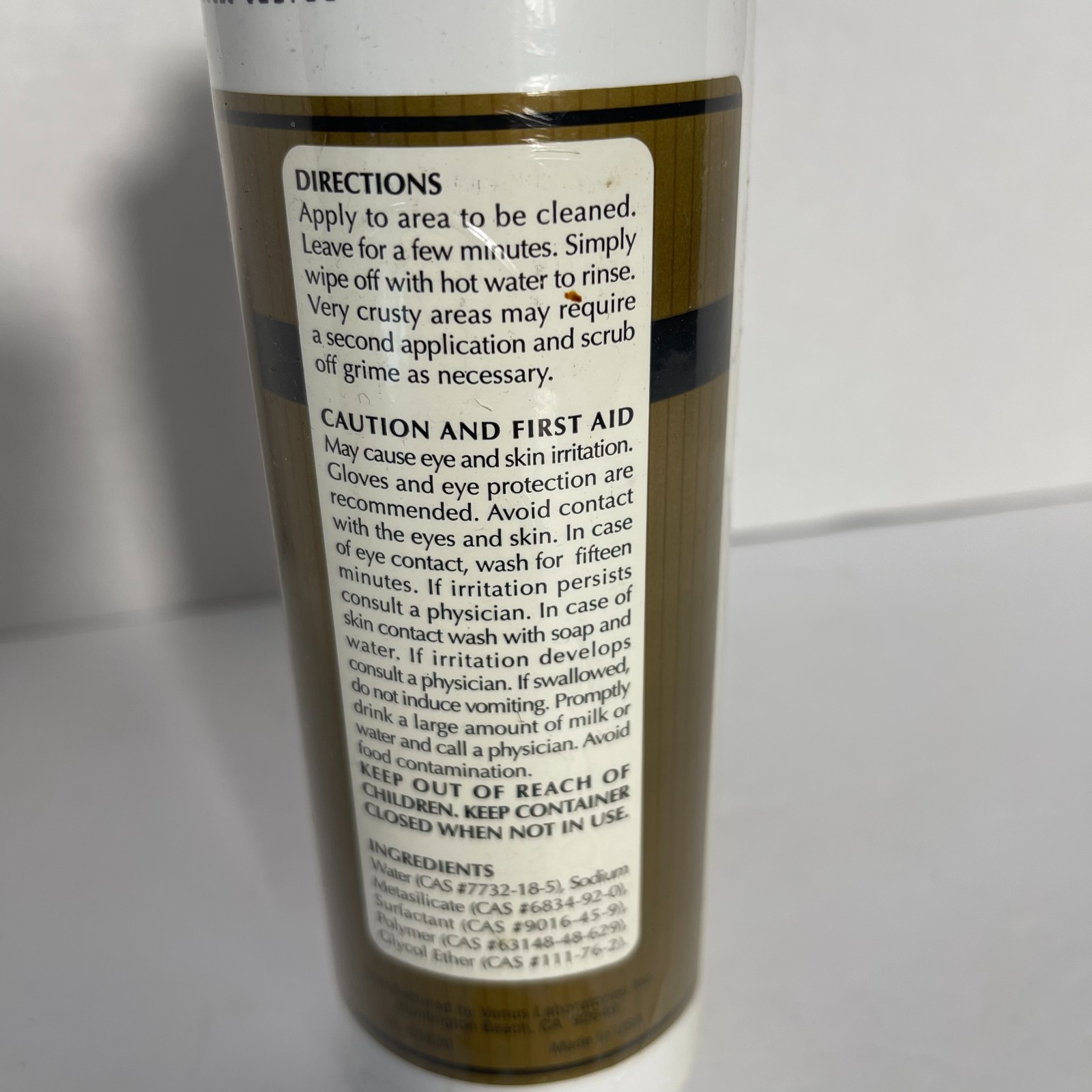 Insta-Clean Miracle Oven & Grill Cleaner 16 FL OZ by Venus Lab. Made in USA