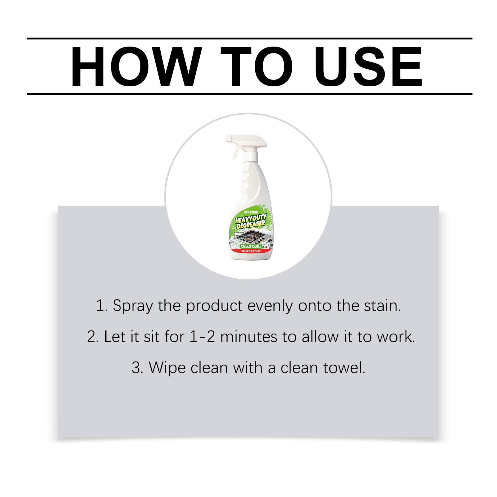 Heavy Duty Kitchen Degreaser Spray,17oz Multipurpose Degreaser For Stove, Oven
