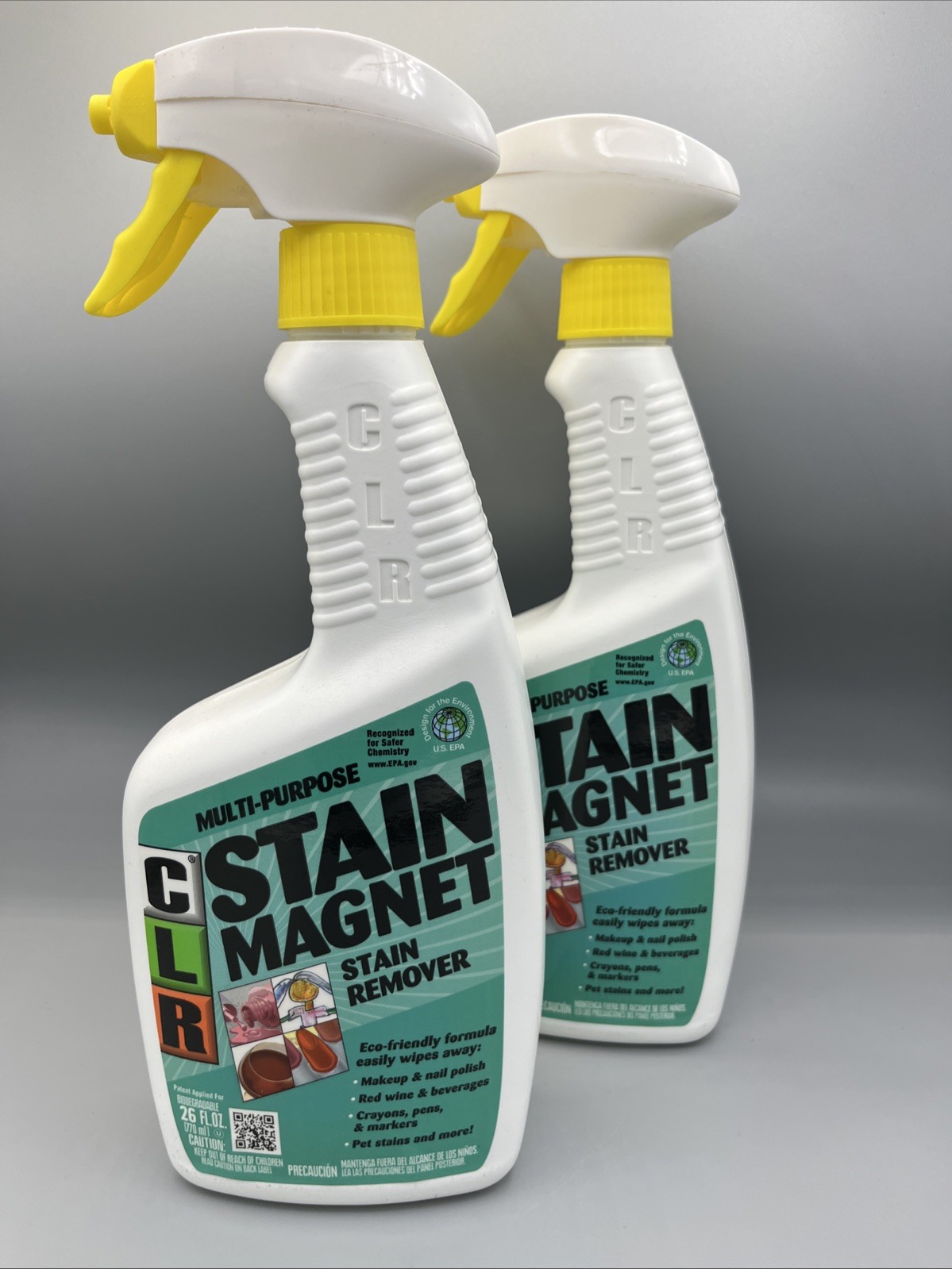 Lot of 2 CLR Stain Magnet Stain Remover, Eco-Friendly and Multi-Surface 26 Ounce