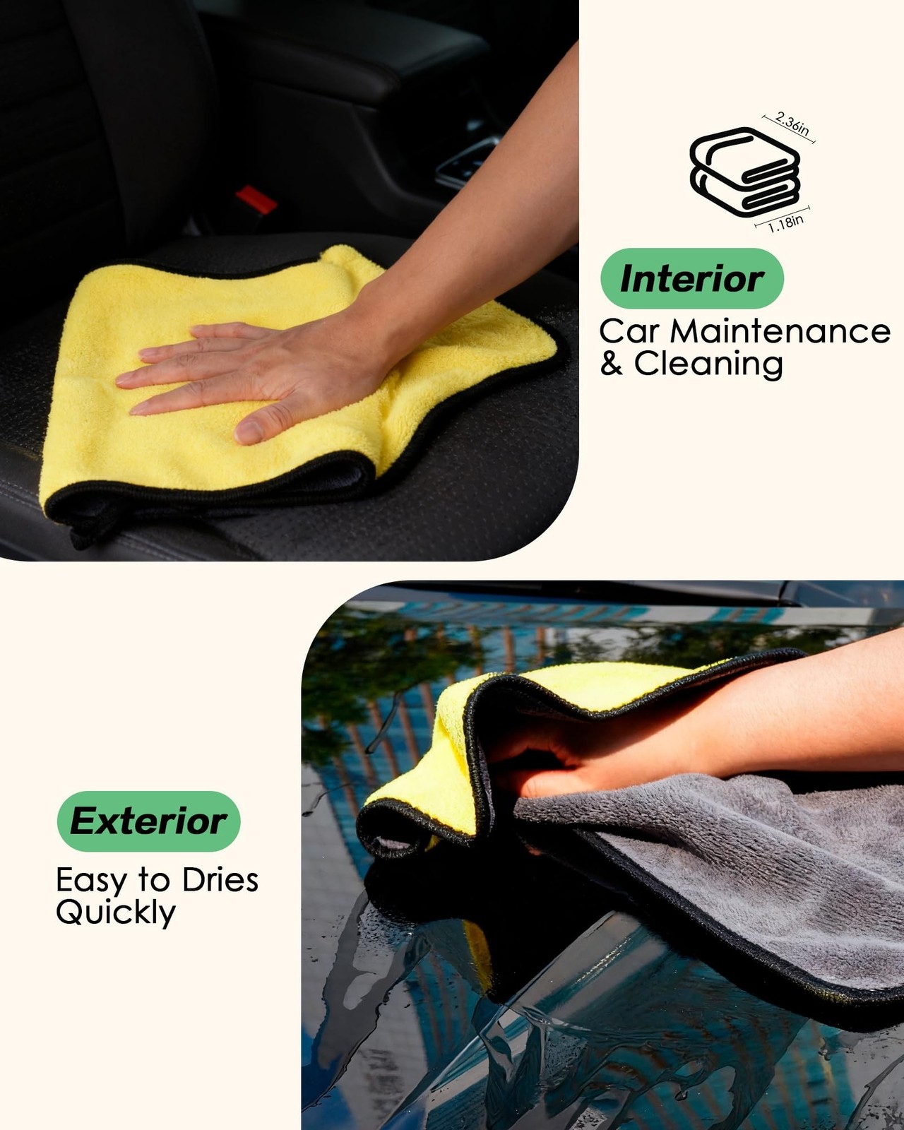 3-10ft Car Wash Brush with Long Handle, Car Cleaning Kit with Aluminium Teles…