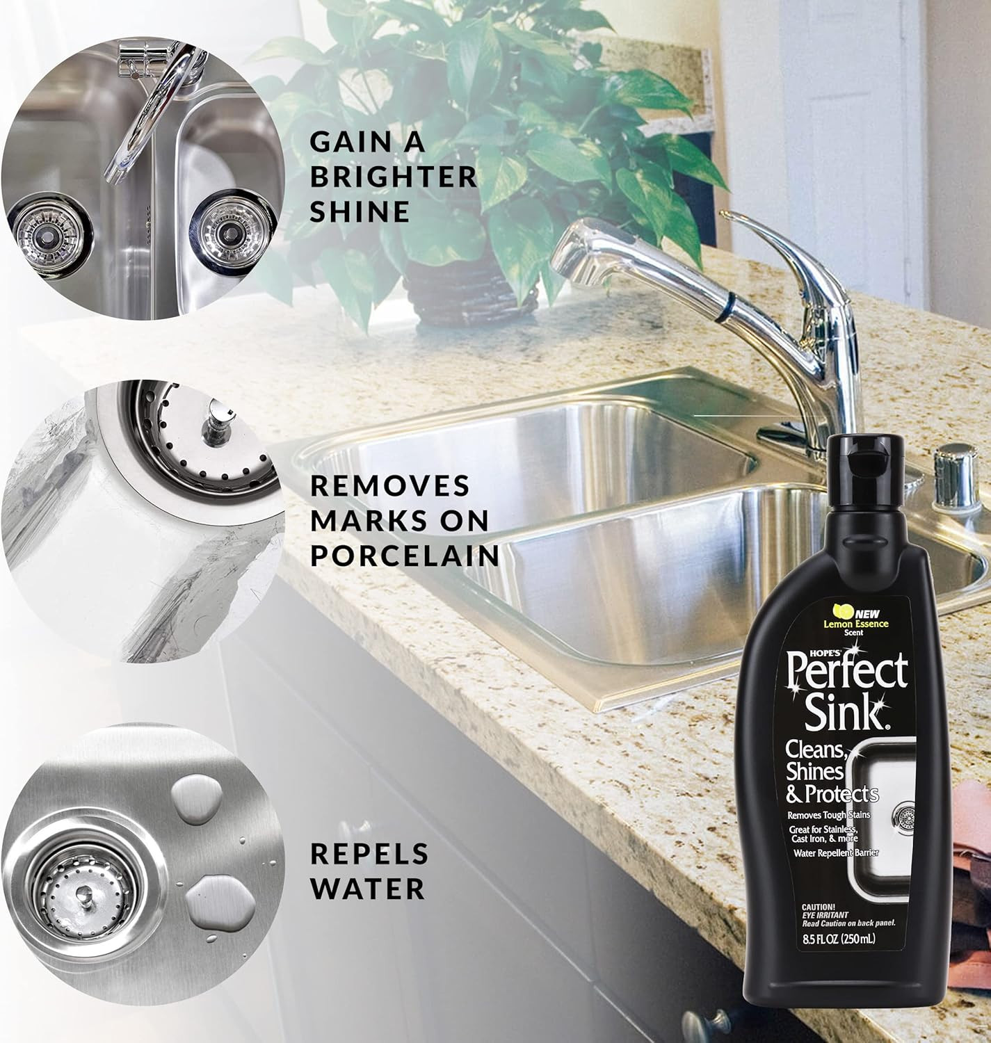 Perfect Stainless, Perfect Granite, and Perfect Sink Cleaner Bundle, Streak Free