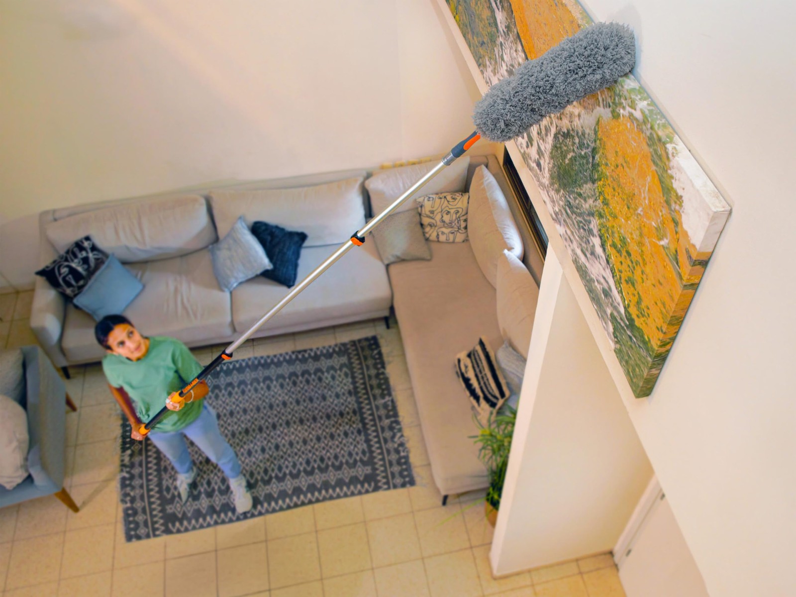 24 Foot High Reach Duster Kit with 5-18 ft Extension Pole // High Ceiling Dus…