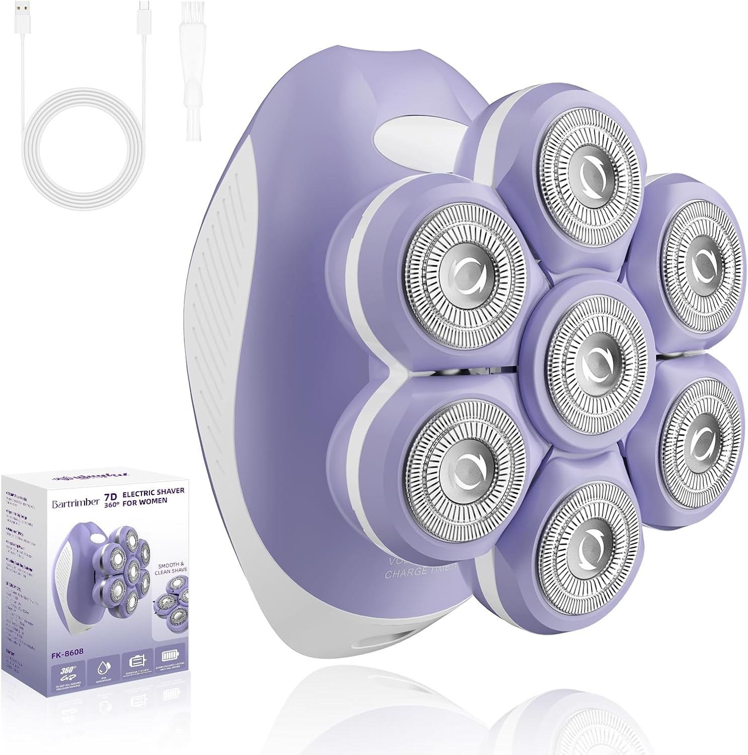 Electric Razors for Women Legs: 7D Fast & Painless Full-Body Shaver for Silk S