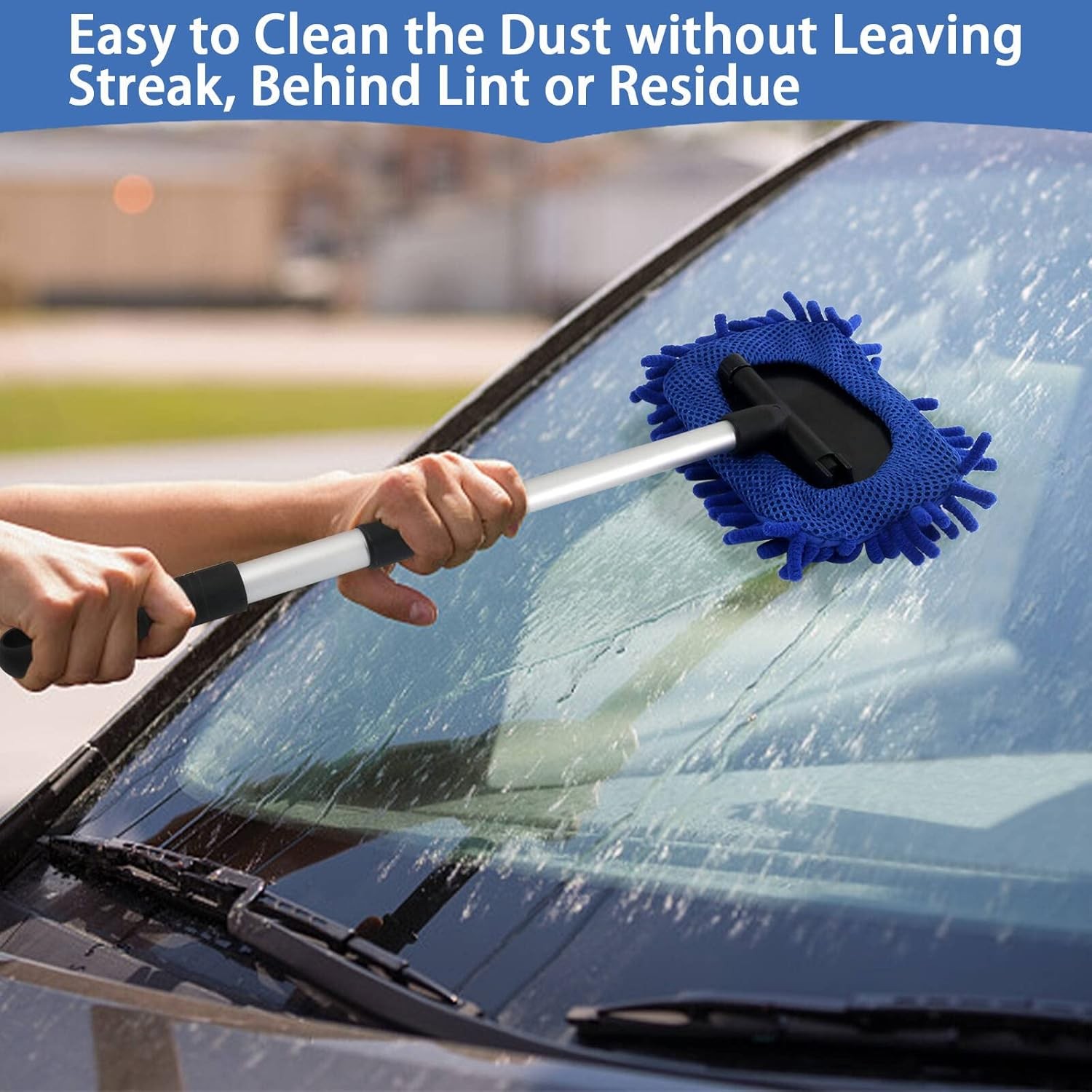 5 PCS Windshield Cleaning Tools, 18 inch Microfiber Car Window Cleaning Tool wit