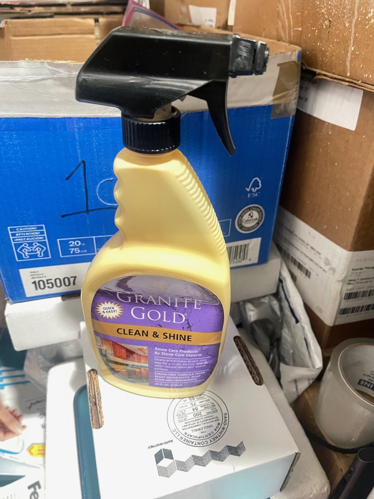 Granite Gold Clean & Shine, Quartz Countertop Cleaner and Polish Spray 12 Oz(4B)