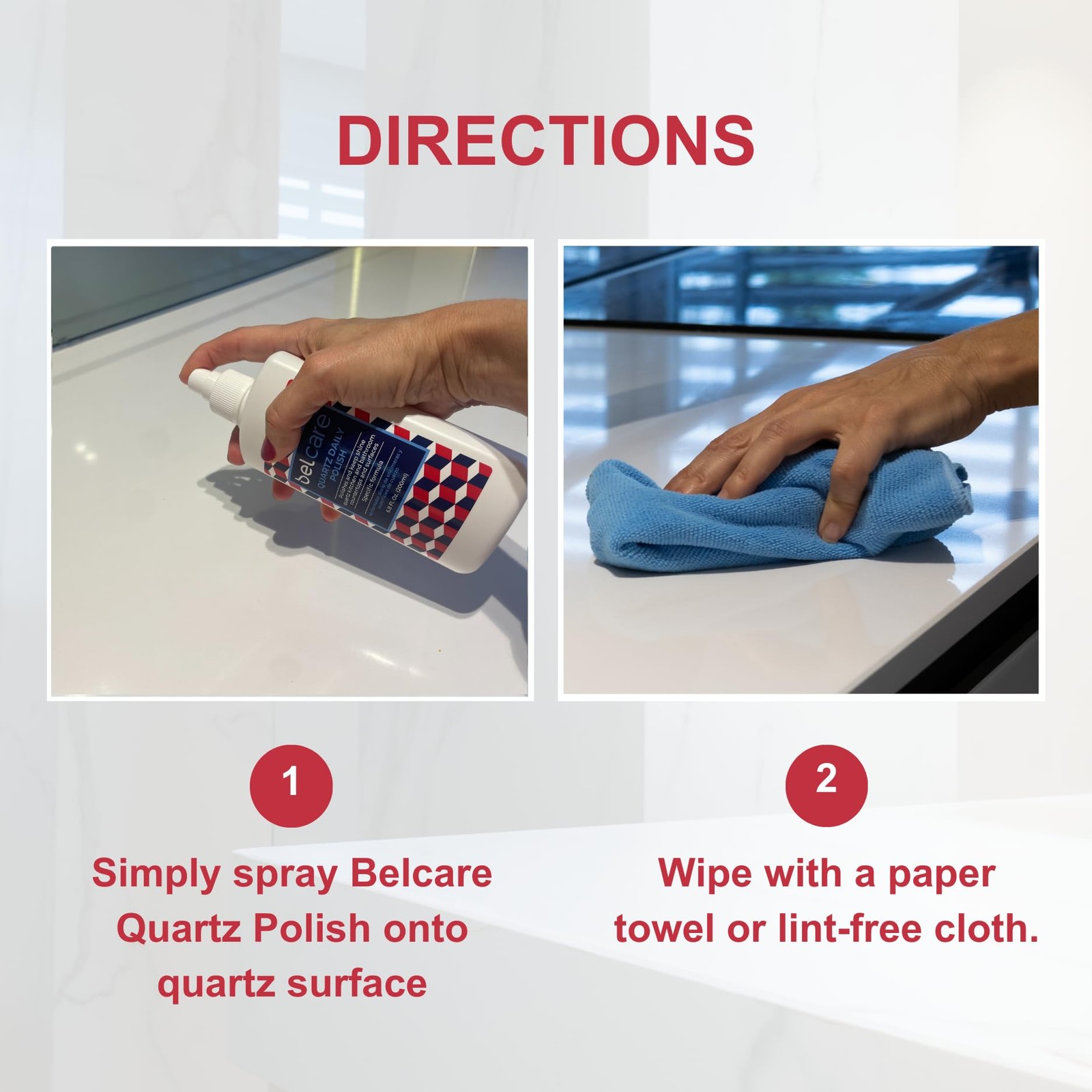 Quartz Countertop Polish for Kitchen Countertops, Bathroom Vanities, Restaura…