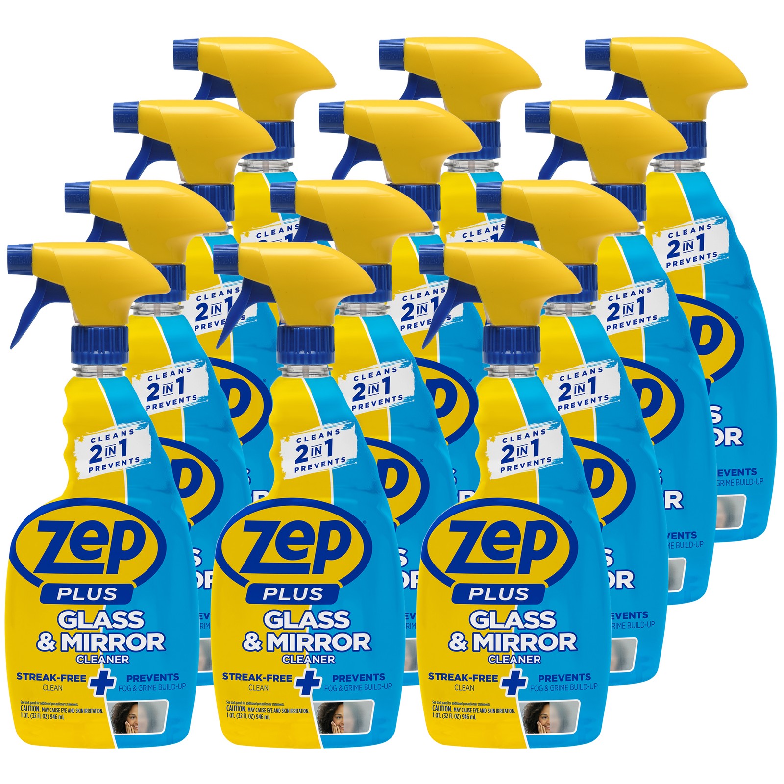 Zep Plus Glass & Mirror Cleaner – 32 oz. (Case of 12) – R53812 – Keep Your