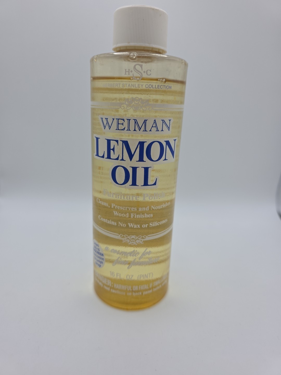 Weiman Lemon Oil Furniture Wood Polish UVX15 Sunscreen 16 Oz Almost Full