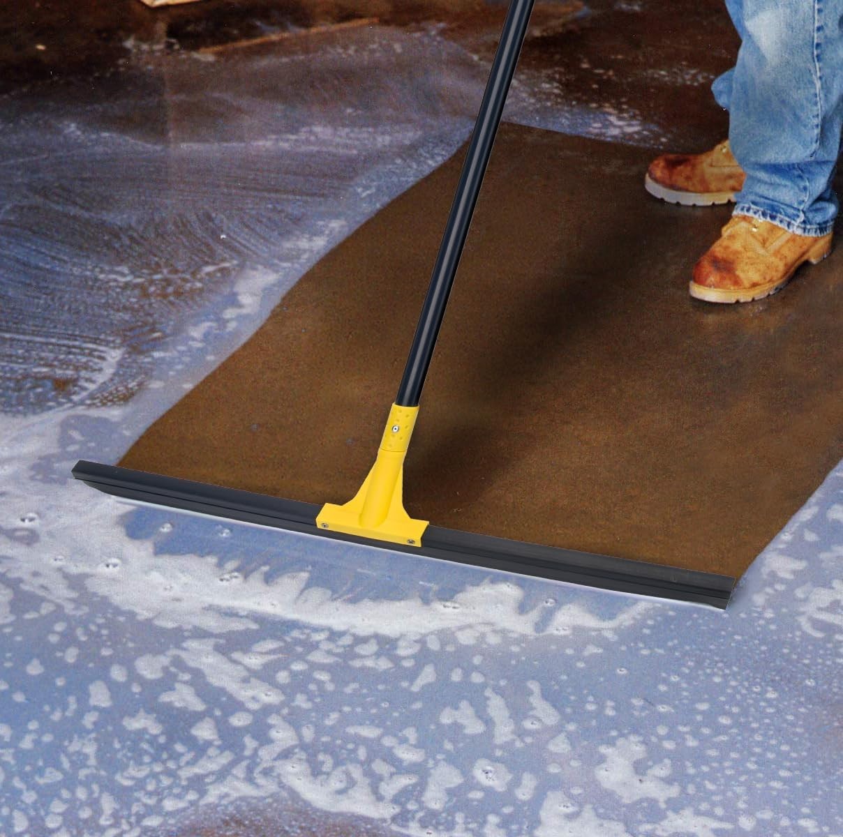 Ergonomic Long Handle Squeegee for Comfortable Indoor and Outdoor Cleaning