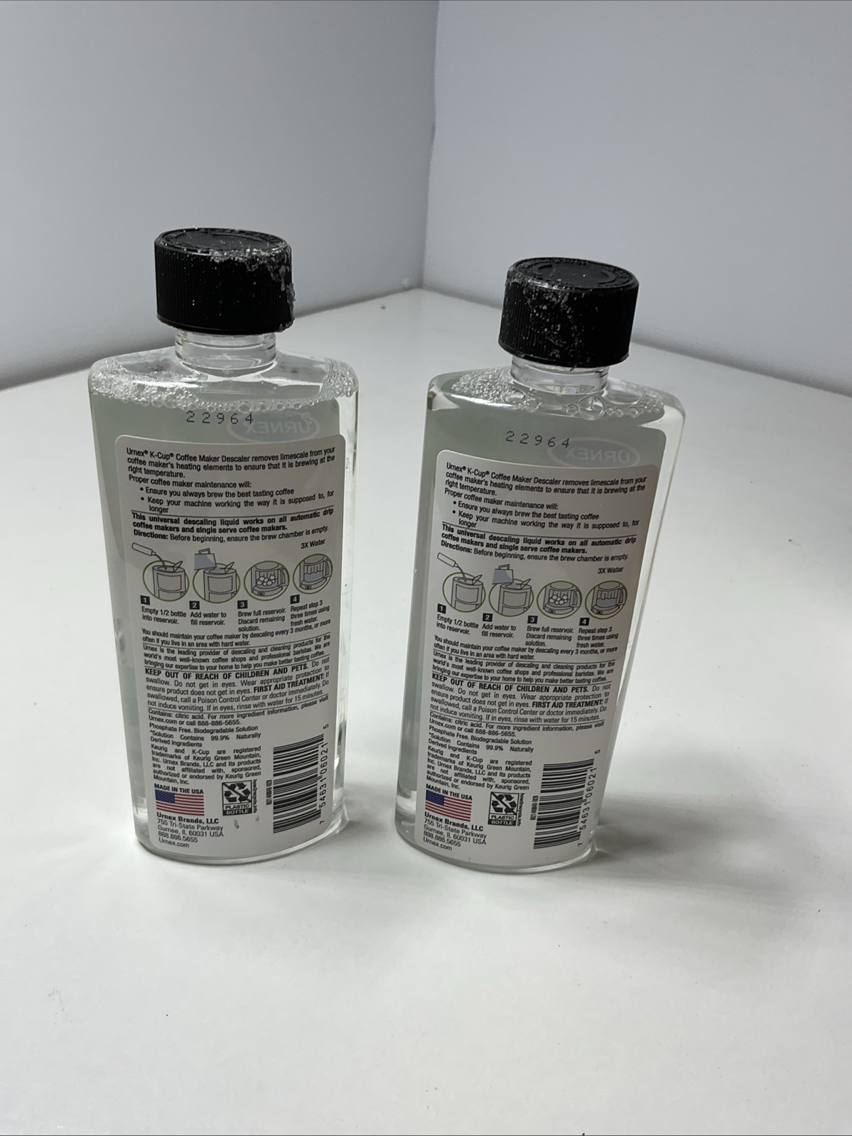 NEW 2-pack lot URNEX K-CUP Coffee Maker Natural Biodegradable Odorless DESCALER